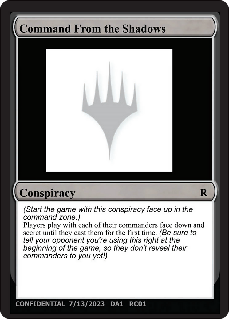 Command From the Shadows  [Unknown Event]
