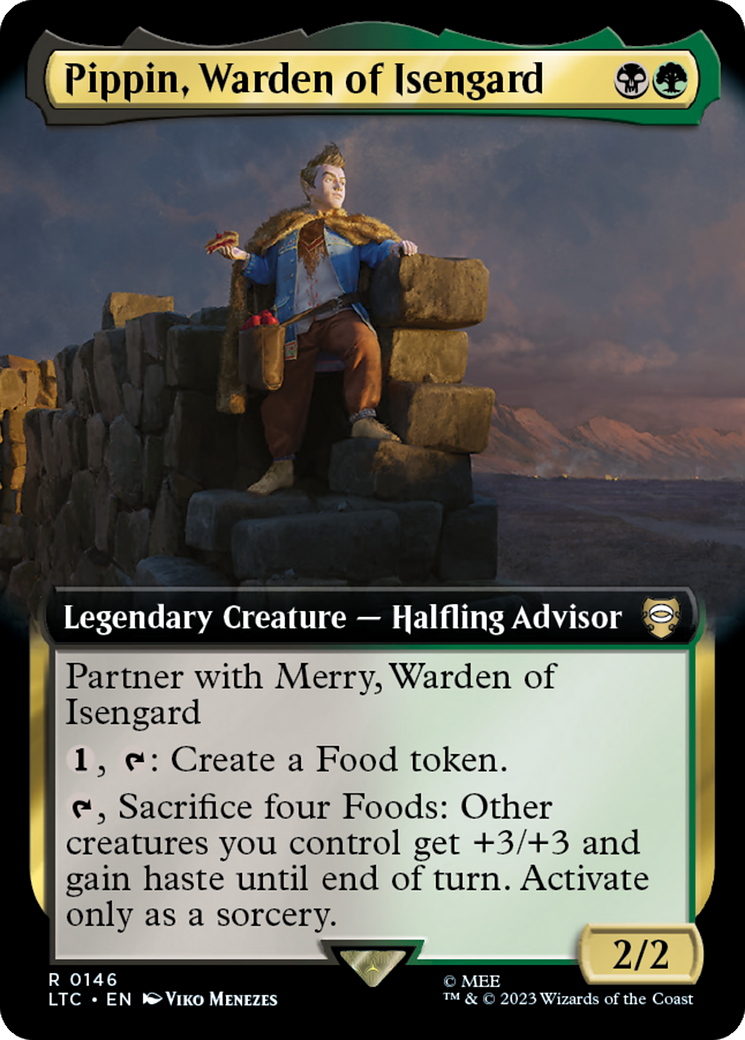 Pippin, Warden of Isengard (Extended Art) [The Lord of the Rings: Tales of Middle-Earth Commander] Foil