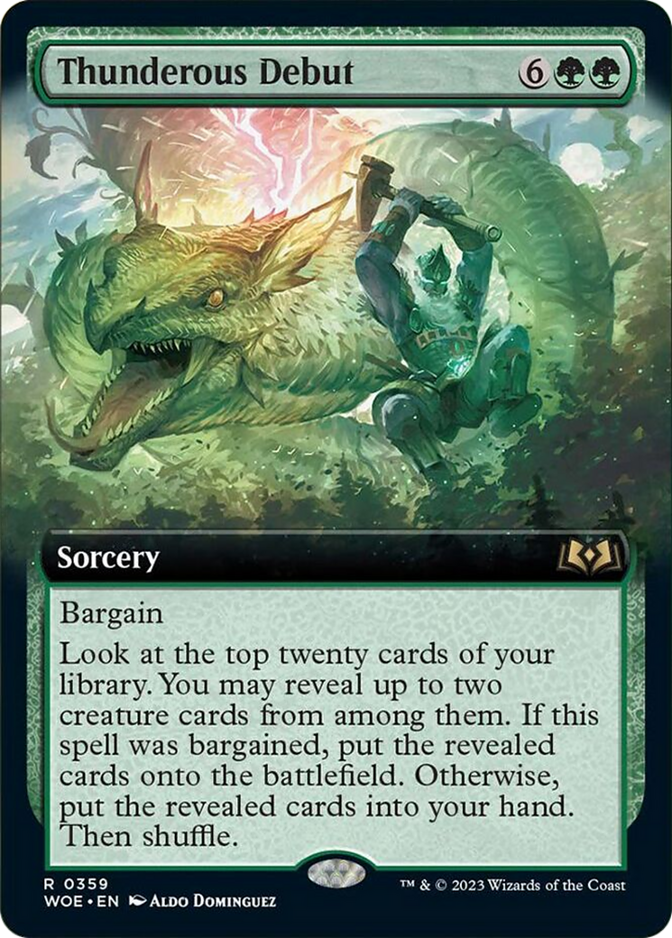 Thunderous Debut (Extended Art) [Wilds of Eldraine] Foil