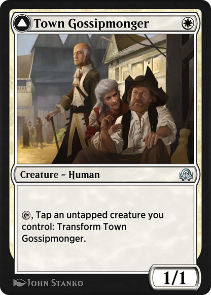 Town Gossipmonger // Incited Rabble  [Shadows over Innistrad Remastered]