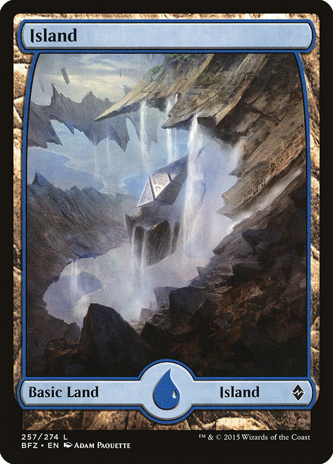 Island (257) (Full Art) [Battle for Zendikar] Foil
