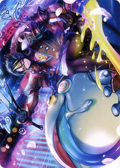 Tatsunari, Toad Rider // Tatsunari, Toad Rider  [Neon Dynasty Art Series] (Borderless) Foil