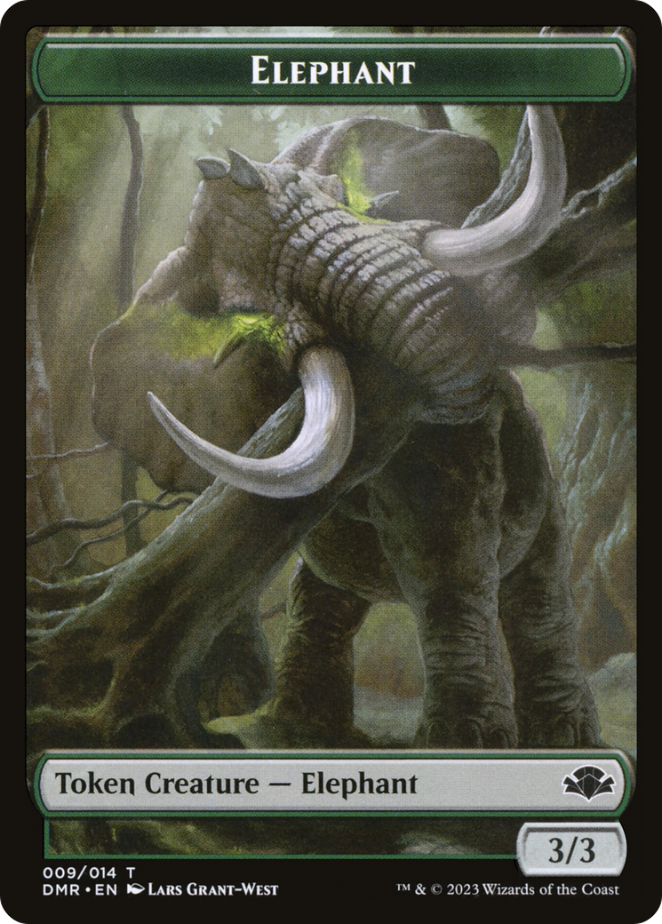 Elephant  [Dominaria Remastered Tokens] Foil