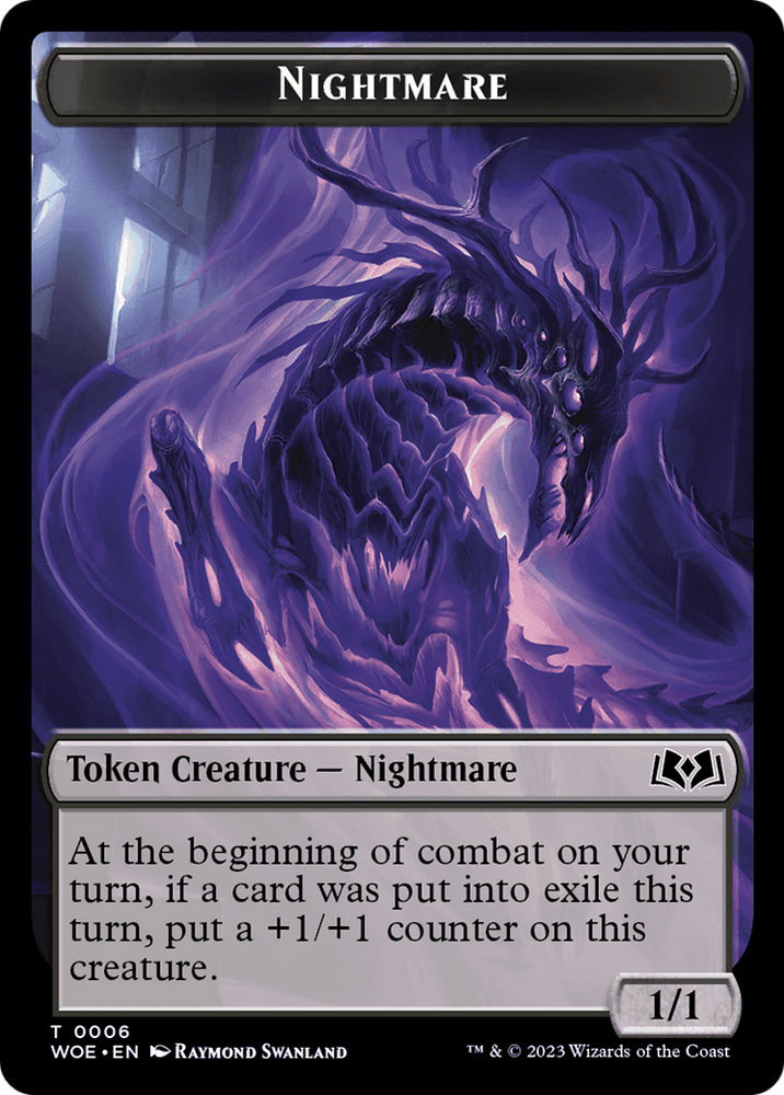 Nightmare // Food (0012) Double-Sided Token [Wilds of Eldraine Tokens]