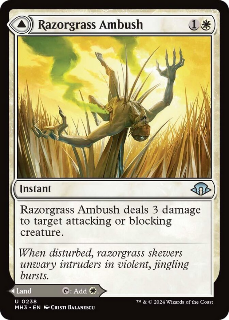 Razorgrass Ambush // Razorgrass Field [Modern Horizons 3] Foil