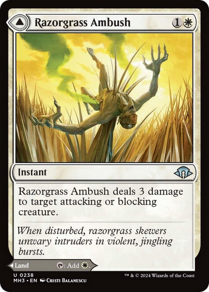 Razorgrass Ambush // Razorgrass Field [Modern Horizons 3] Foil