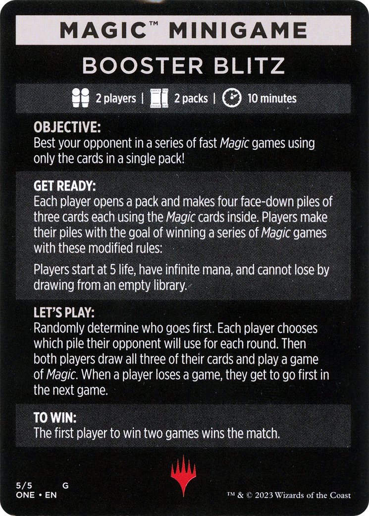 Booster Blitz  [Phyrexia: All Will Be One Minigames]