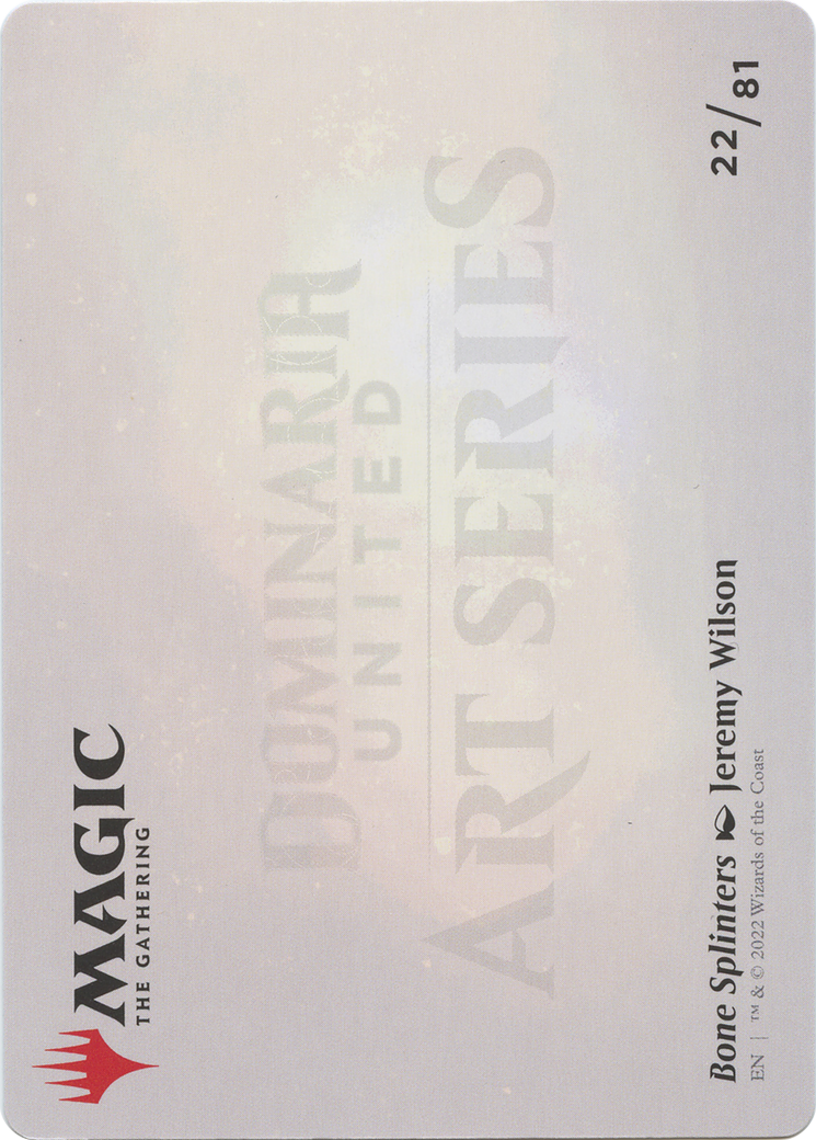 Bone Splinters // Bone Splinters  [Dominaria United Art Series] (Borderless)