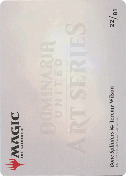 Bone Splinters // Bone Splinters  [Dominaria United Art Series] (Borderless) Foil