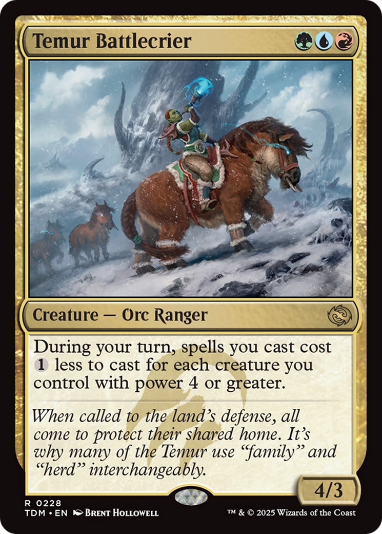 Temur Battlecrier [Tarkir: Dragonstorm] Foil