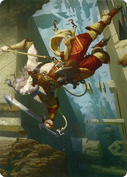 Cliffhaven Sell-Sword // Cliffhaven Sell-Sword  [Zendikar Rising Art Series] (Borderless) Foil