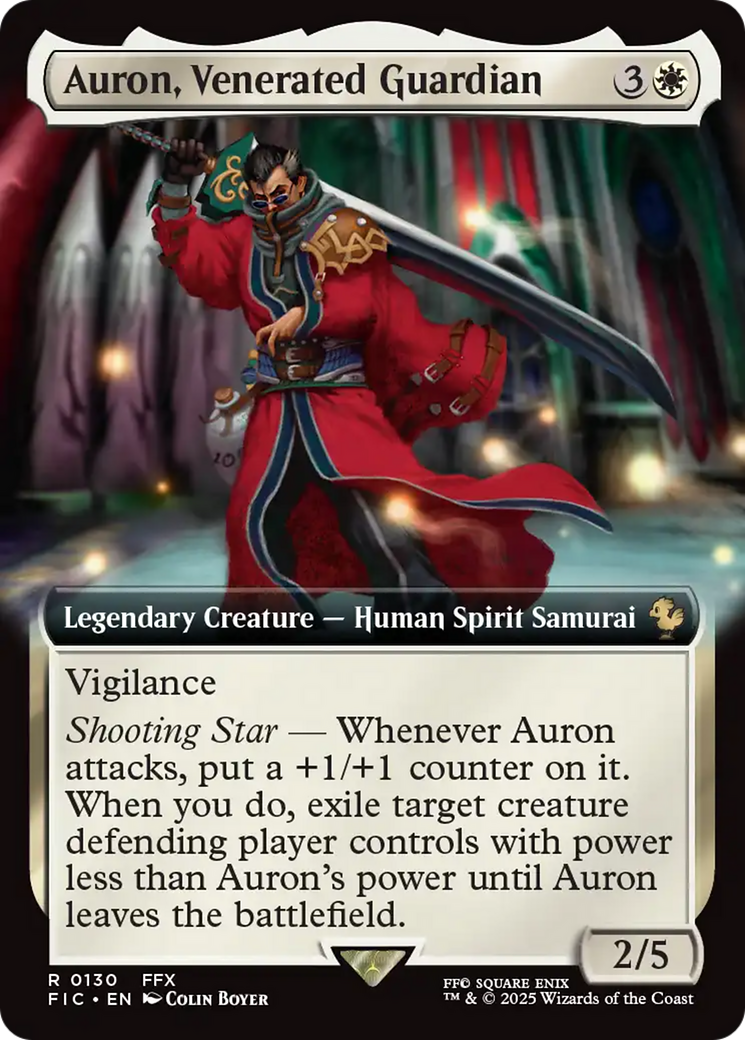 Auron, Venerated Guardian (Extended Art) [FINAL FANTASY Commander] Foil
