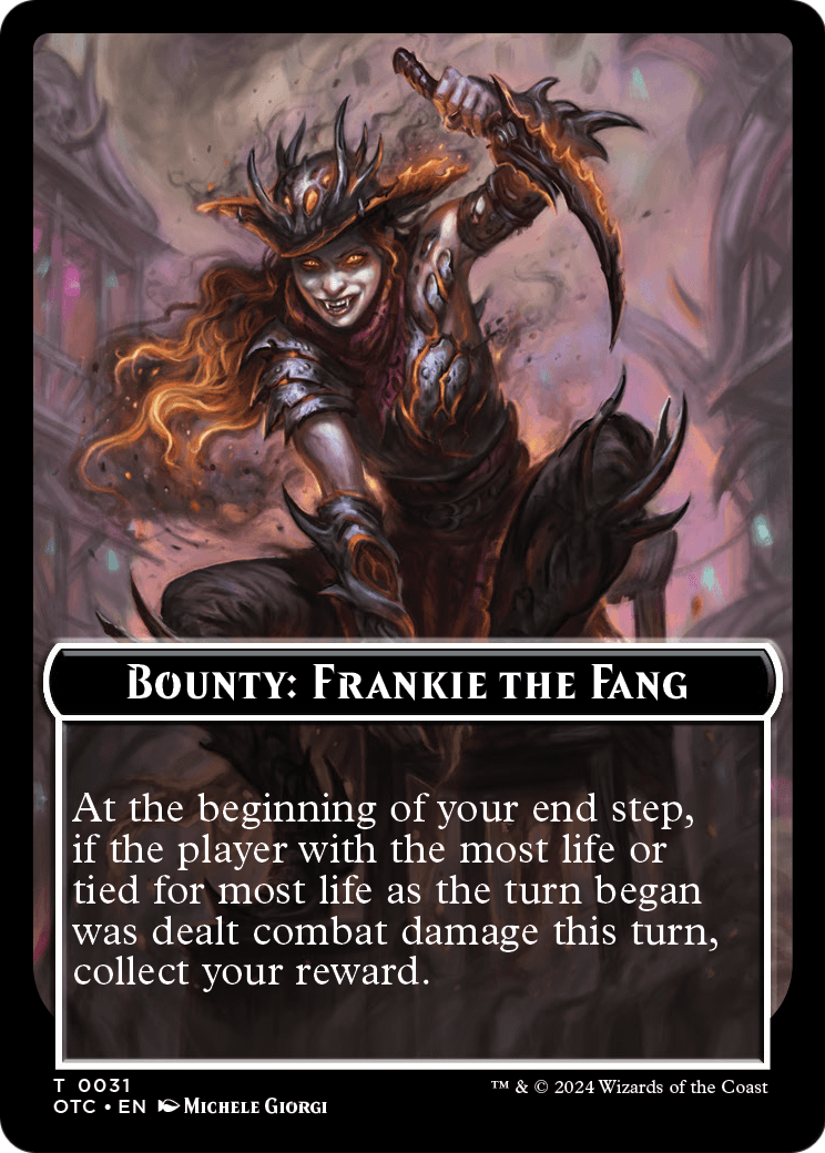 Bounty: Frankie The Fang // Wanted!  [Outlaws of Thunder Junction Commander Tokens]