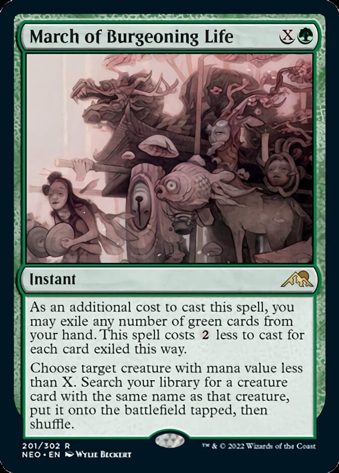 March of Burgeoning Life [Kamigawa: Neon Dynasty] Foil