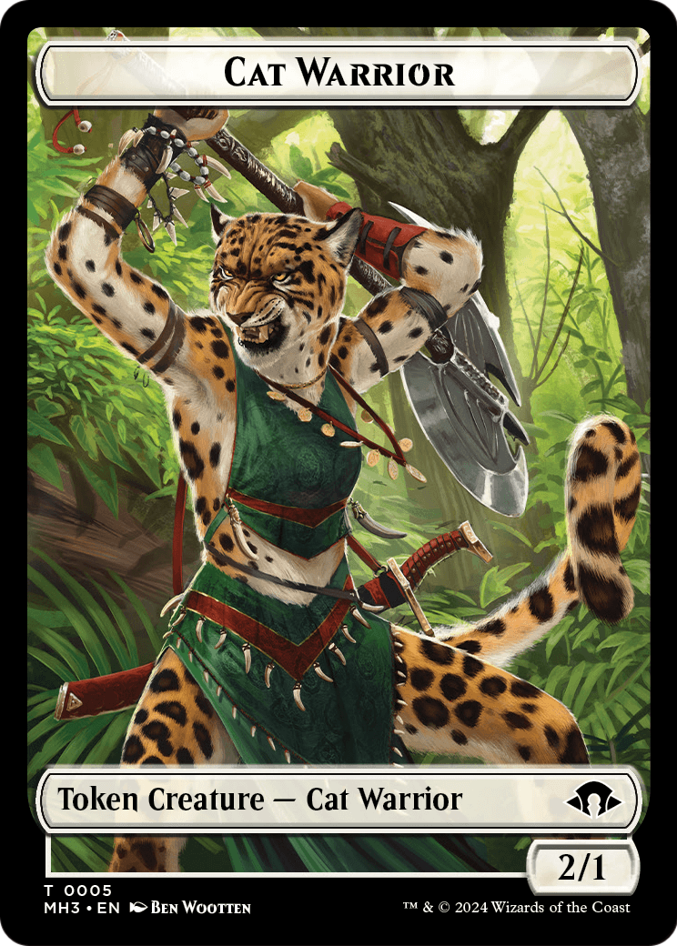 Cat Warrior  [Modern Horizons 3 Tokens]