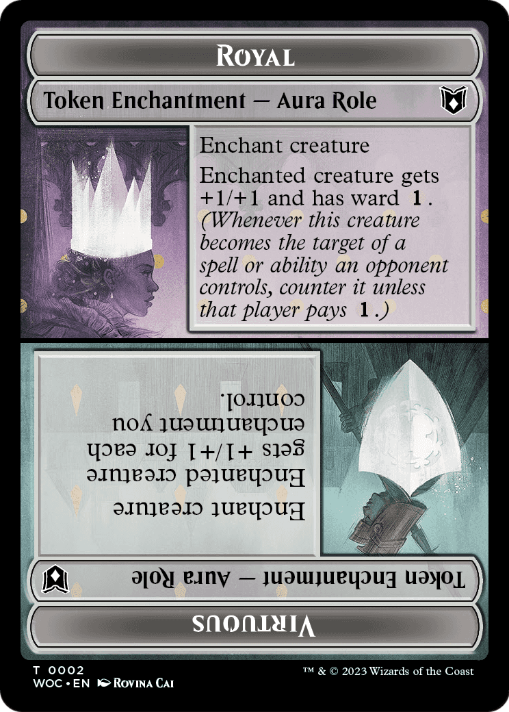 Royal // Virtuous  [Wilds of Eldraine Commander Tokens]