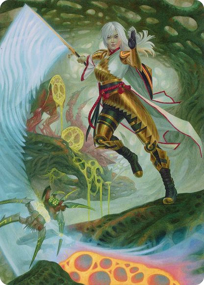 The Eternal Wanderer // The Eternal Wanderer  [Phyrexia: All Will Be One Art Series] (Borderless) Foil