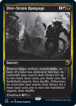 Dire-Strain Rampage [Innistrad: Double Feature] Foil