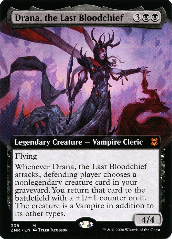 Drana, the Last Bloodchief (Extended Art) [Zendikar Rising] Foil