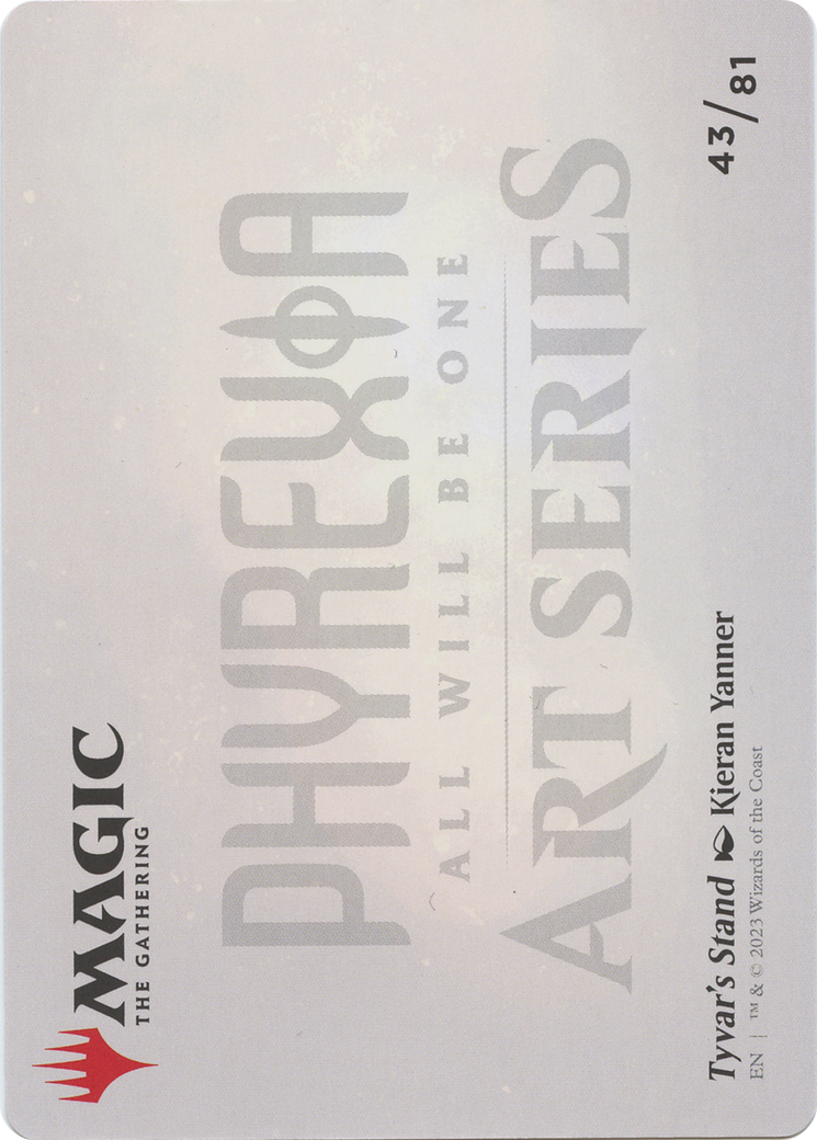Tyvar's Stand // Tyvar's Stand  [Phyrexia: All Will Be One Art Series] (Borderless) Foil
