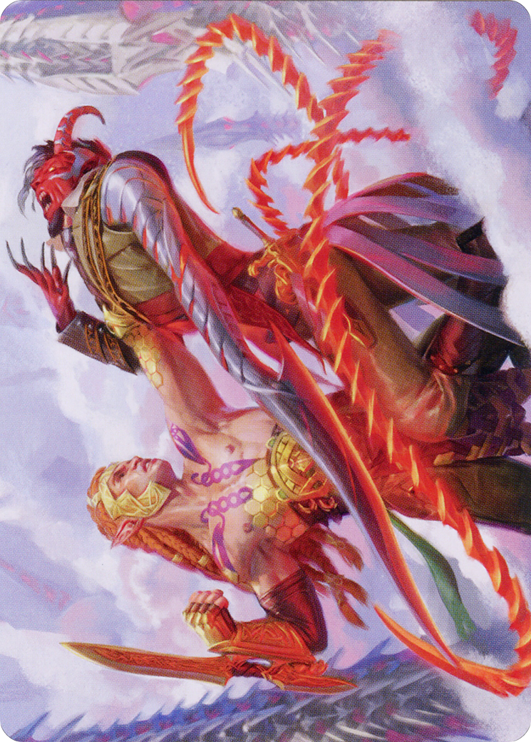 Tyvar's Stand // Tyvar's Stand  [Phyrexia: All Will Be One Art Series] (Borderless) Foil
