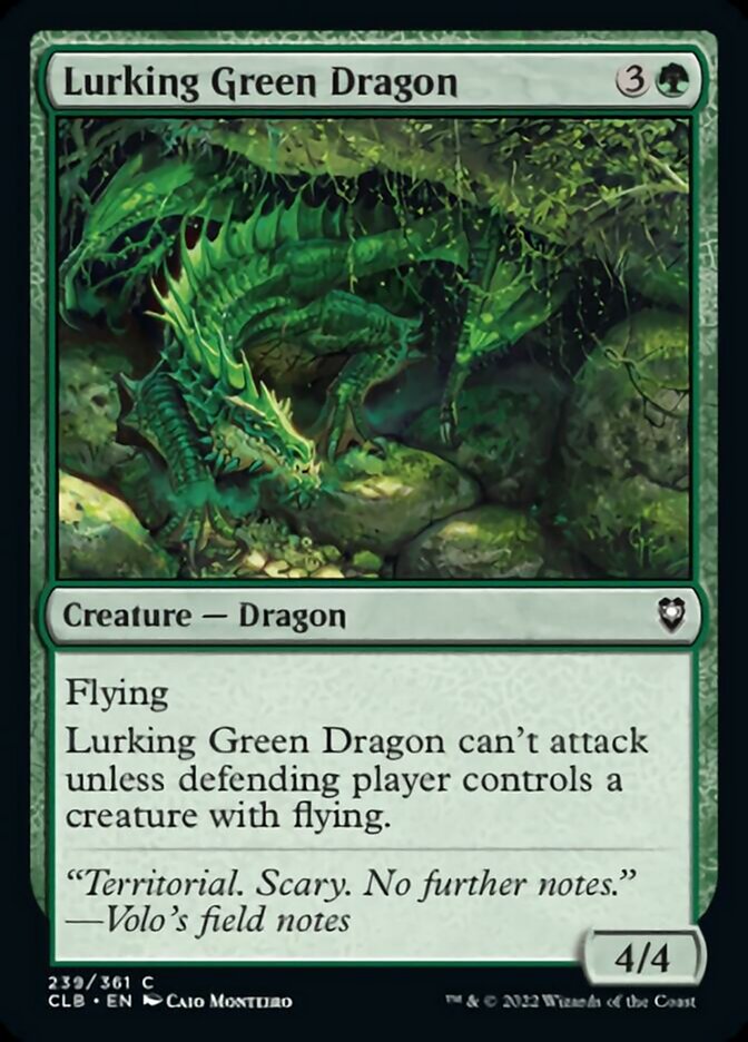 Lurking Green Dragon [Commander Legends: Battle for Baldur's Gate] Foil