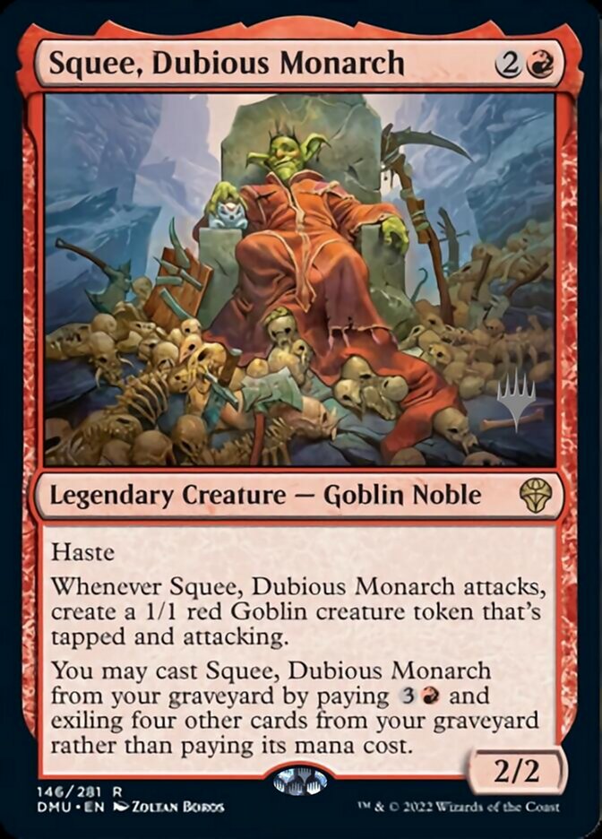 Squee, Dubious Monarch (Promo Pack) [Dominaria United Promos] Foil