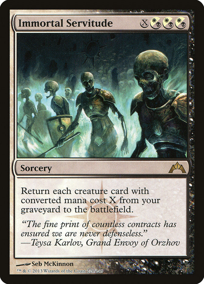 Immortal Servitude [Gatecrash] Foil