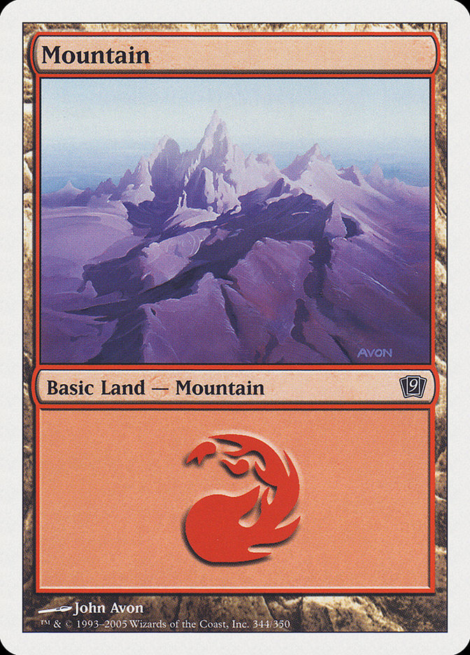 Mountain (344) [Ninth Edition] Foil