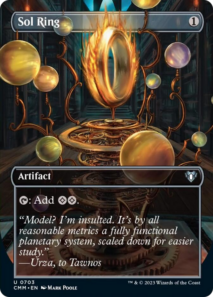 Sol Ring (Borderless Alternate Art) [Commander Masters] Foil