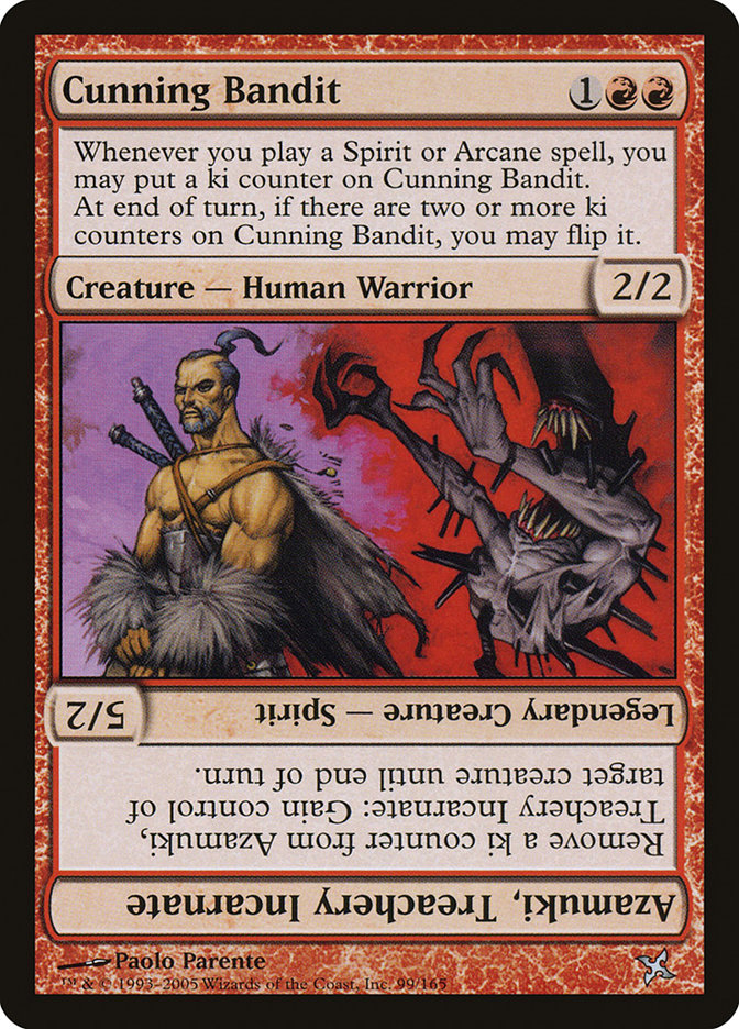 Cunning Bandit // Azamuki, Treachery Incarnate [Betrayers of Kamigawa] Foil