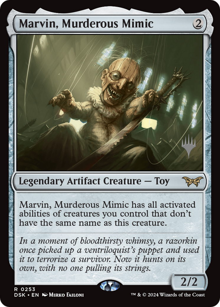Marvin, Murderous Mimic (Promo Pack) [Duskmourn: House of Horror Promos] Foil