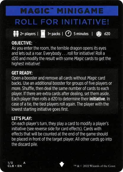Roll for Initiative // Roll for Initiative (cont'd)  [Commander Legends: Battle for Baldur's Gate Minigames] Foil