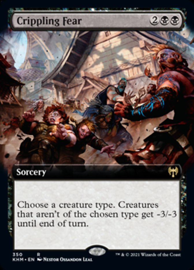 Crippling Fear (Extended Art) [Kaldheim] Foil
