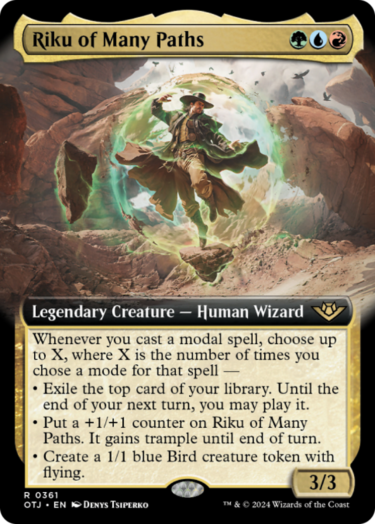 Riku of Many Paths (Extended Art) [Outlaws of Thunder Junction] Foil