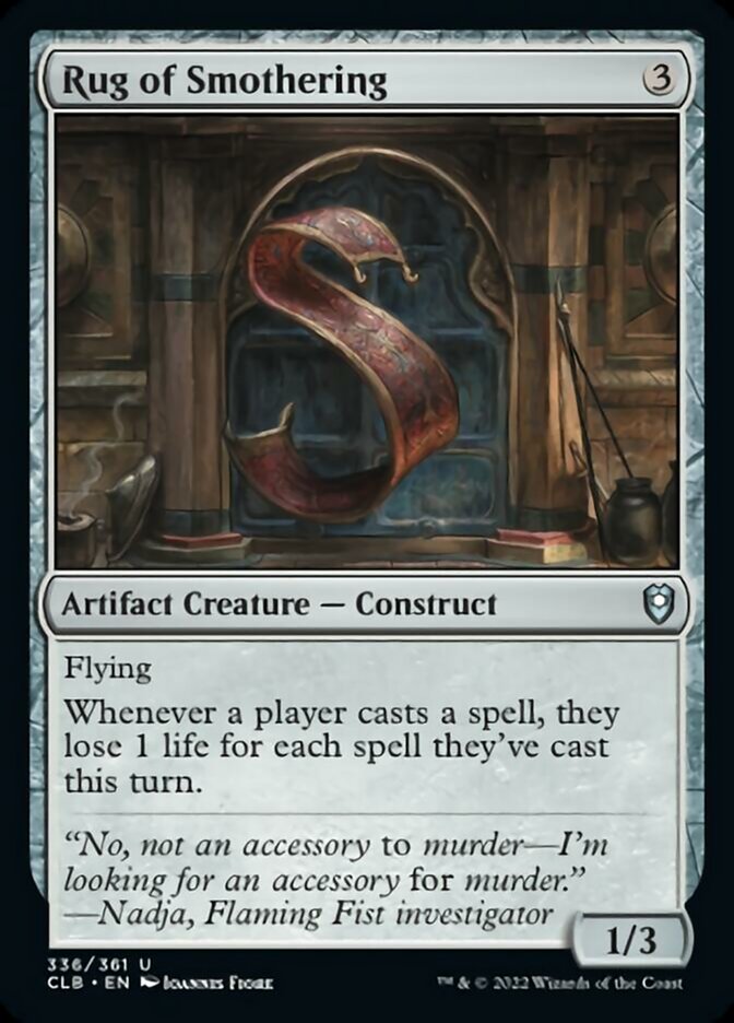 Rug of Smothering [Commander Legends: Battle for Baldur's Gate] Foil