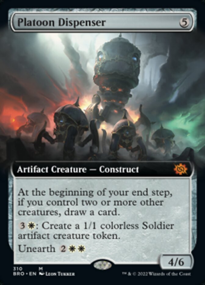 Platoon Dispenser (Extended Art) [The Brothers' War] Foil
