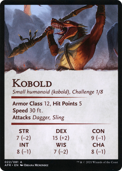 Minion of the Mighty // Kobold  [Adventures in the Forgotten Realms Art Series] (Borderless) Foil