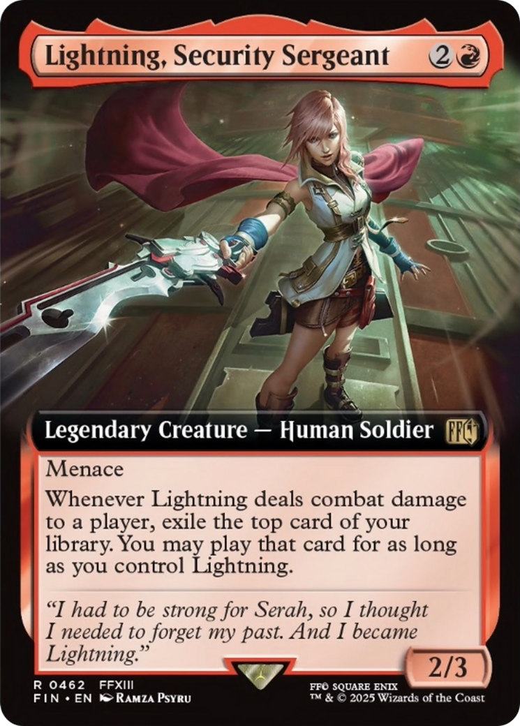 Lightning, Security Sergeant (Extended Art) [FINAL FANTASY] Foil