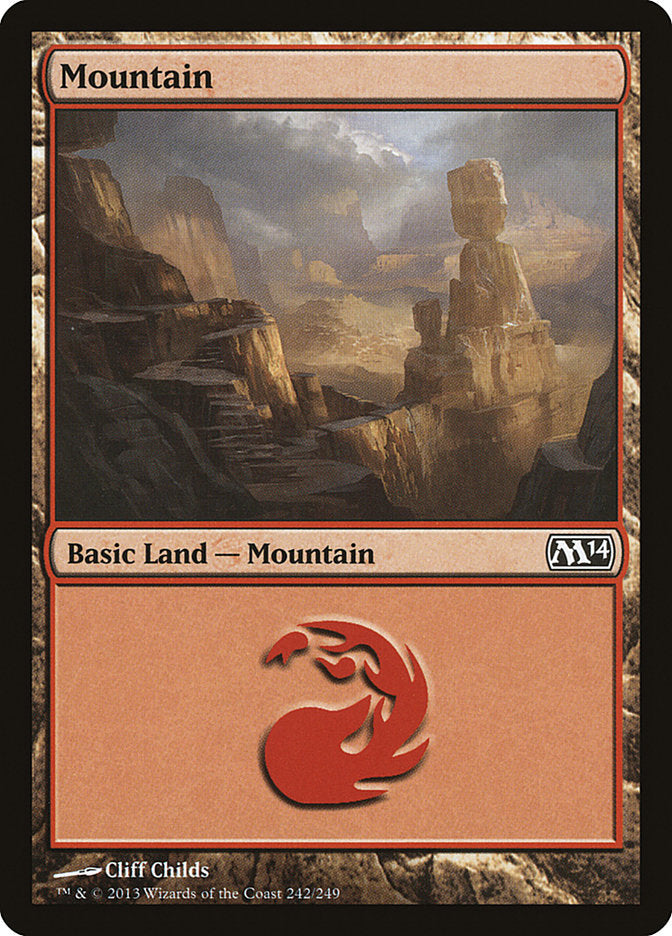 Mountain (242) [Magic 2014] Foil