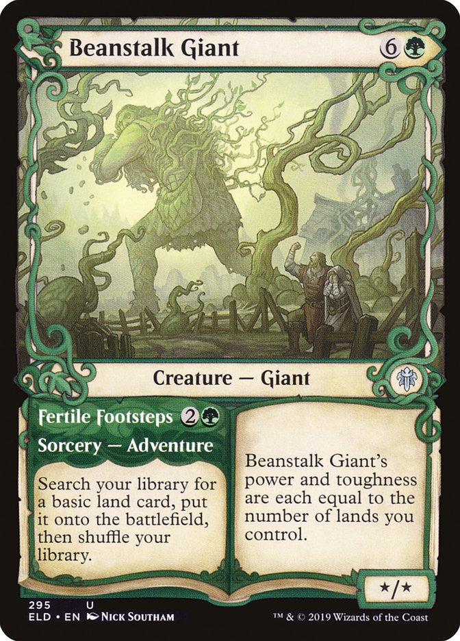 Beanstalk Giant // Fertile Footsteps (Showcase) [Throne of Eldraine] Foil