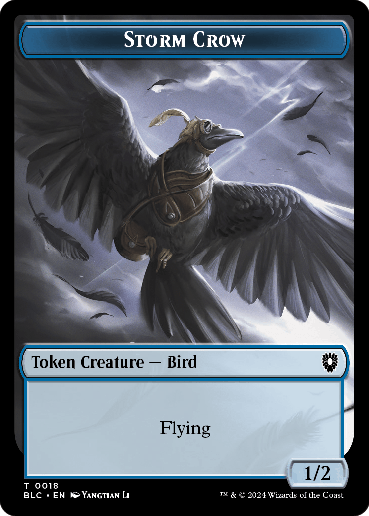 Storm Crow  [Bloomburrow Commander Tokens]