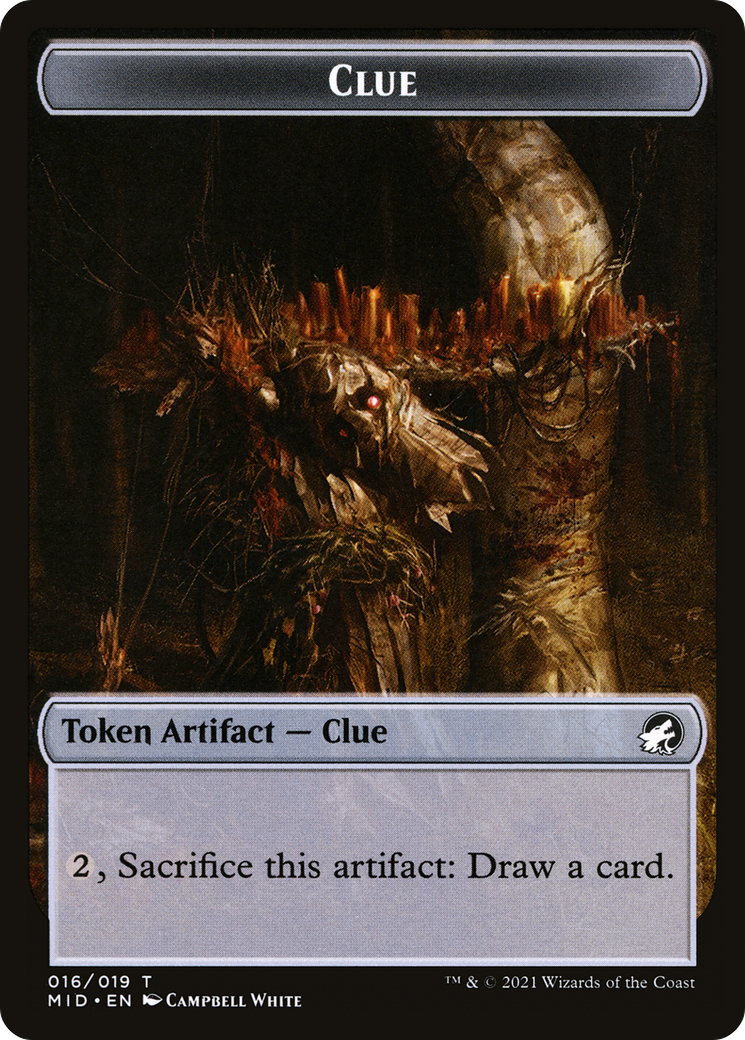Clue  [Innistrad: Midnight Hunt Tokens] Foil