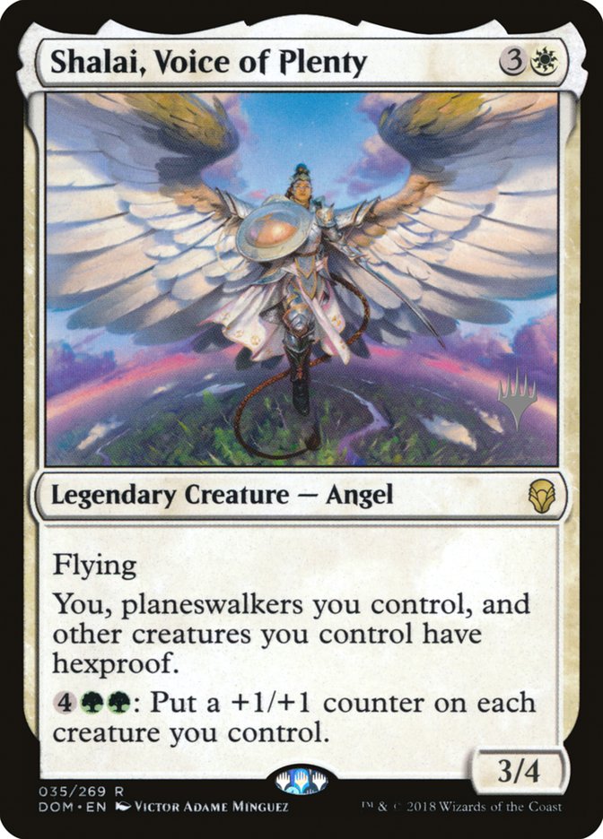 Shalai, Voice of Plenty (Promo Pack) [Dominaria Promos] Foil