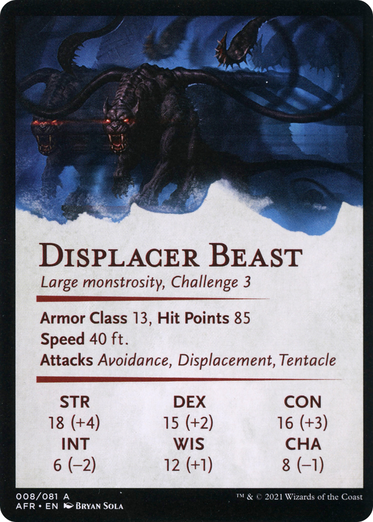 Displacer Beast // Displacer Beast  [Adventures in the Forgotten Realms Art Series] (Borderless)