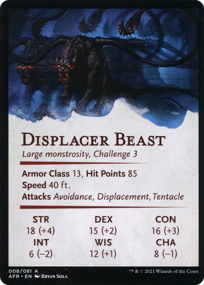 Displacer Beast // Displacer Beast  [Adventures in the Forgotten Realms Art Series] (Borderless)