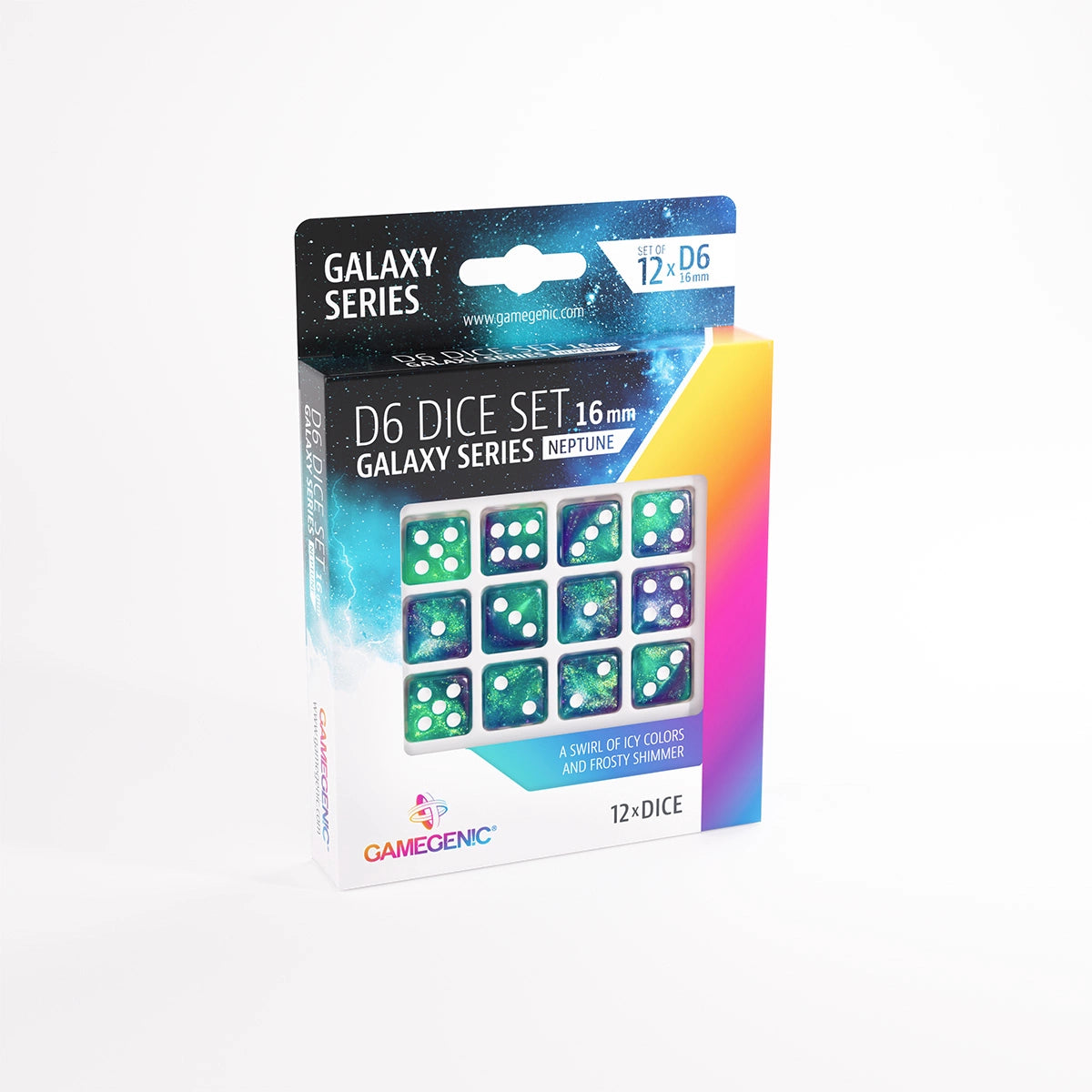 Gamegenic D6 Dice Set (12pcs) - Galaxy Series NEPTUNE