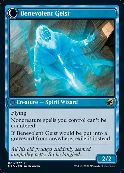 Malevolent Hermit // Benevolent Geist [Innistrad: Midnight Hunt] Foil