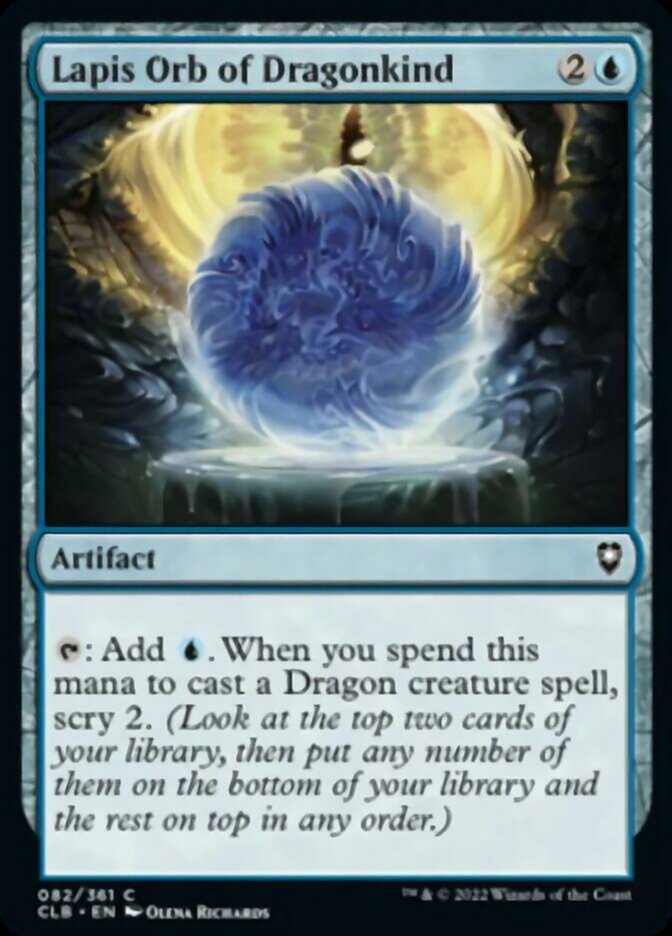 Lapis Orb of Dragonkind [Commander Legends: Battle for Baldur's Gate] Foil