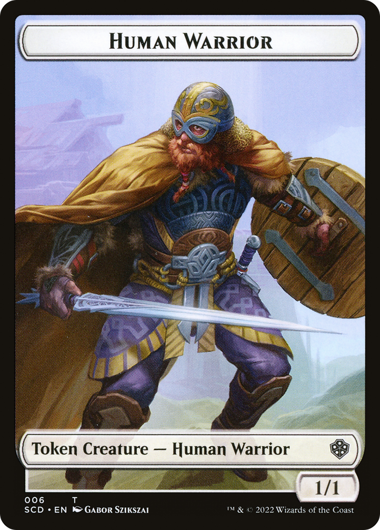 Human Warrior  [Starter Commander Deck Tokens] Foil